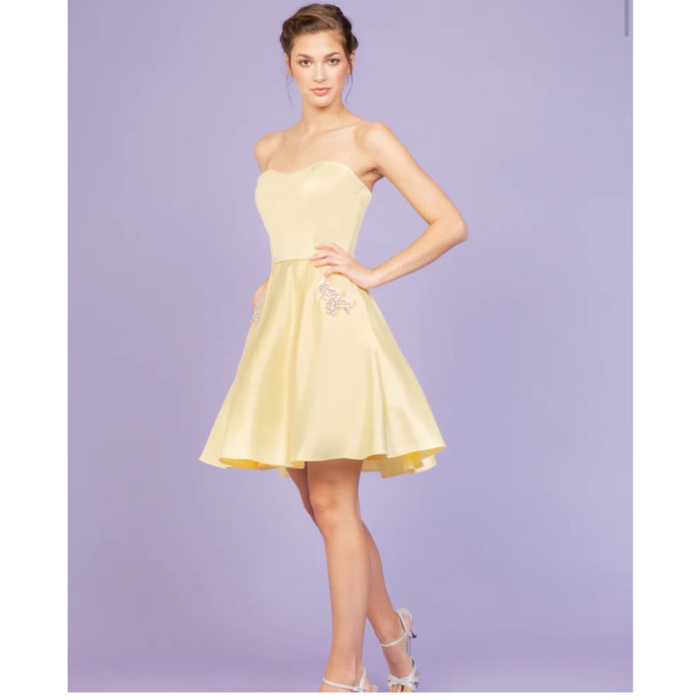 Eureka Short Satin Elegant Strapless Dress